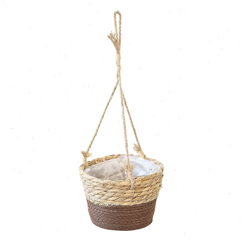 Panier suspendu en paille, Pot - Spider Plant Hanging avis et prix